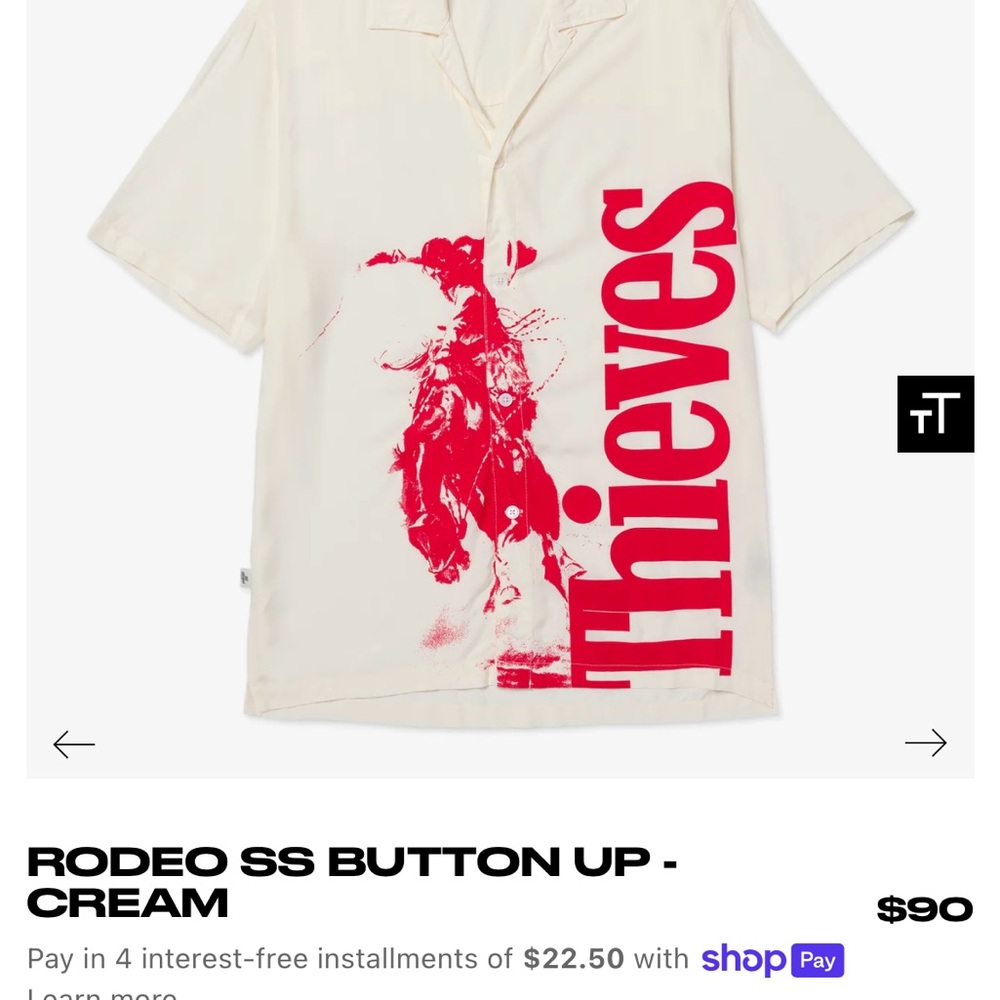 100 Thieves: Rodeo SS Button Up